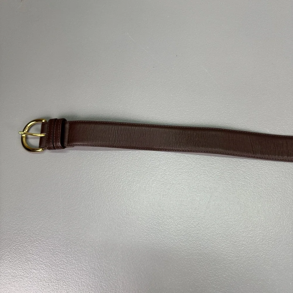 VTG Coach Belt Mens Brown XL Genuine Leather Made In USA Preppy Quiet Luxury